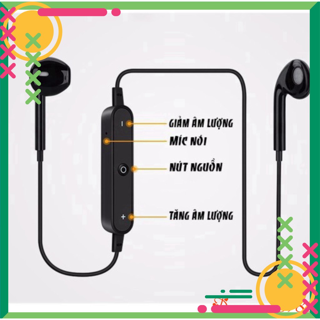 [FREE SHIP] 💥[GIÁ HỦY DIỆT]💥Tai nghe bluetooth thể thao không dây S6 ĐẸP- NHỎ GỌN- ÂM THANH CỰC HAY 💥SIÊU RẺ💥