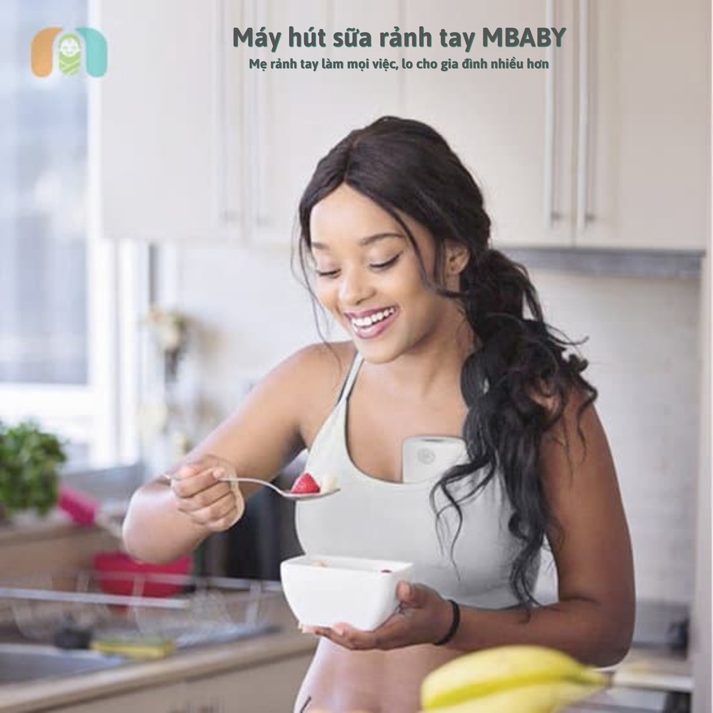 [BH 12th] Máy Hút Sữa Rảnh Tay Không Dây mini tích điện MBABY, 18 cấp độ màn hình LCD