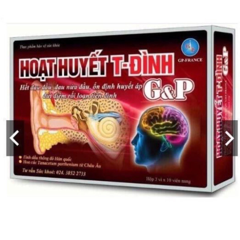 Hoạt huyết t đình G&P- Hết đau đầu, đau nửa đầu, rối loạn tiền đình