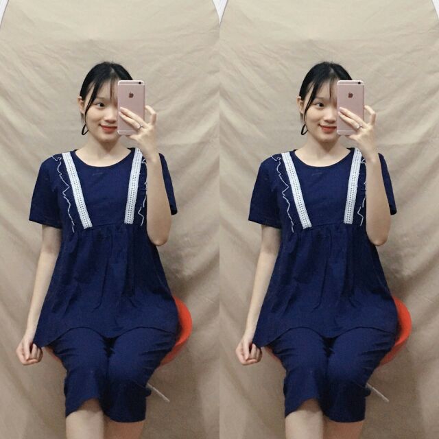 Đồ bộ bầu thời trang mặc nhà chất đẹp