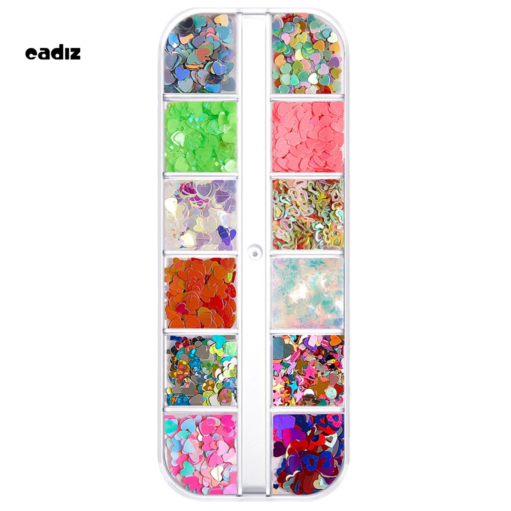 [Hàng mới về] Hộp đựng hạt phụ kiện lấp lánh kiểu dáng đa dạng để trang trí móng vào giáng sinh cho nữ