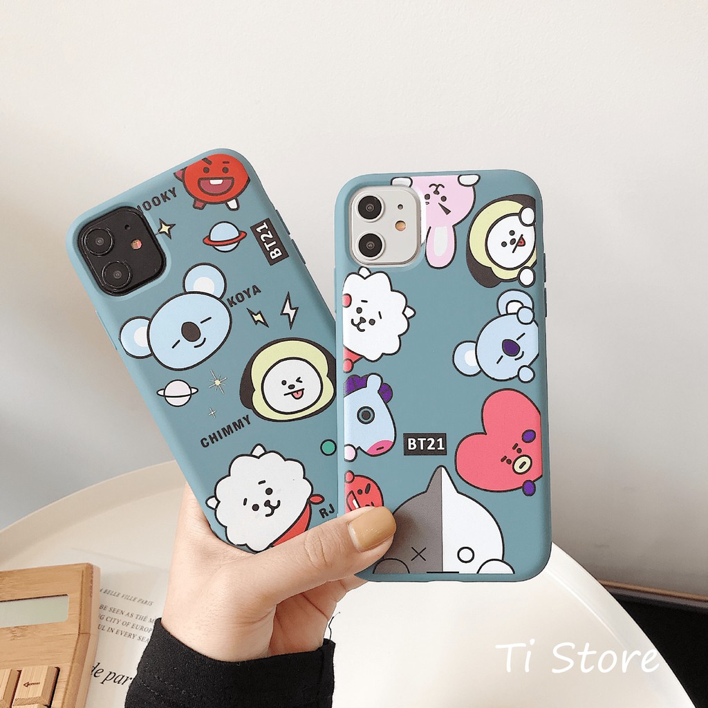 Ốp Lưng Họa Tiết BT21 Kèm POP | Từ 6 đến 11 Pro Max |