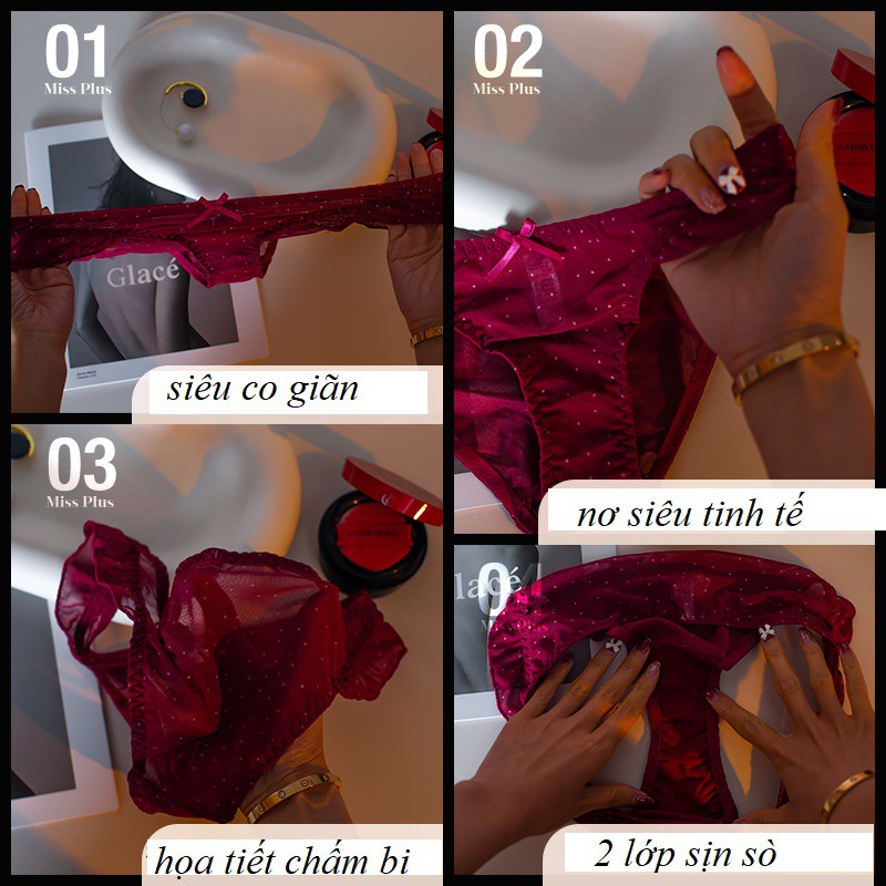 Quần lót ren chấm bi viền bánh bèo Edeli | BigBuy360 - bigbuy360.vn