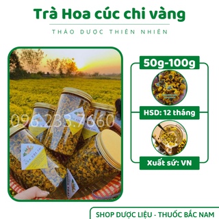 100g trà hoa cúc ⚡ chất lượng cao ⚡ trà hoa cúc chi vàng nhỏ sấy khô nguyên bông