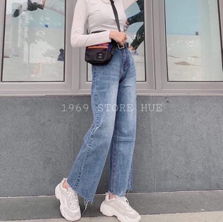 QUẦN BÒ ỐNG SỚ RÁCH 2 SƯỜN