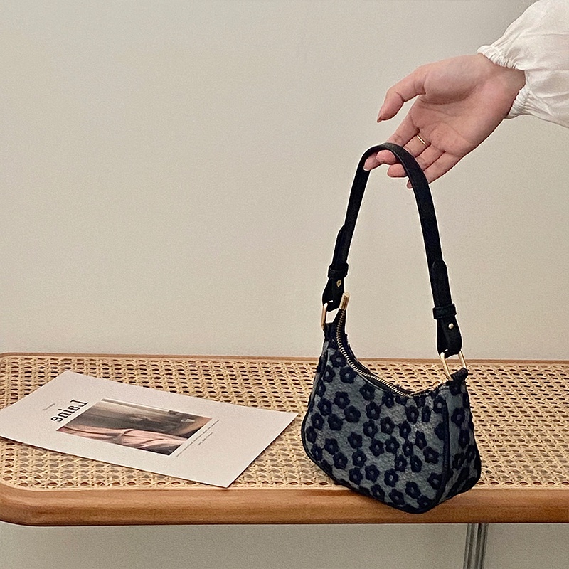 Túi xách cầm tay họa tiết hoa phong cách retro đường phố cho nữ IELGY