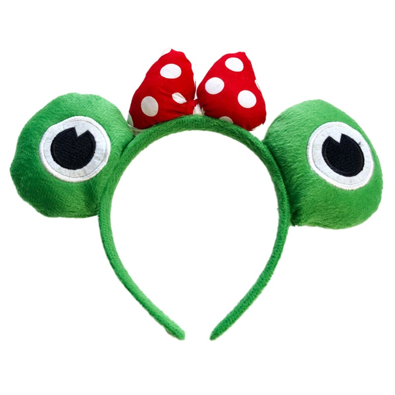 Flgo Băng Đô Rửa Mặt Bằng Vải Lông Nhung Họa Tiết Ếch Hoạt Hình Đáng Yêu Dành Cho Tiệc Tù