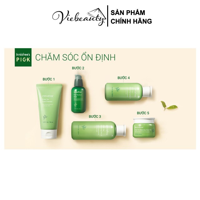 Sữa Rửa Mặt Trà Xanh Cho Da Nhạy Cảm Innisfree Green Tea Foam Cleanser 150ml - Vie Beauty | BigBuy360 - bigbuy360.vn