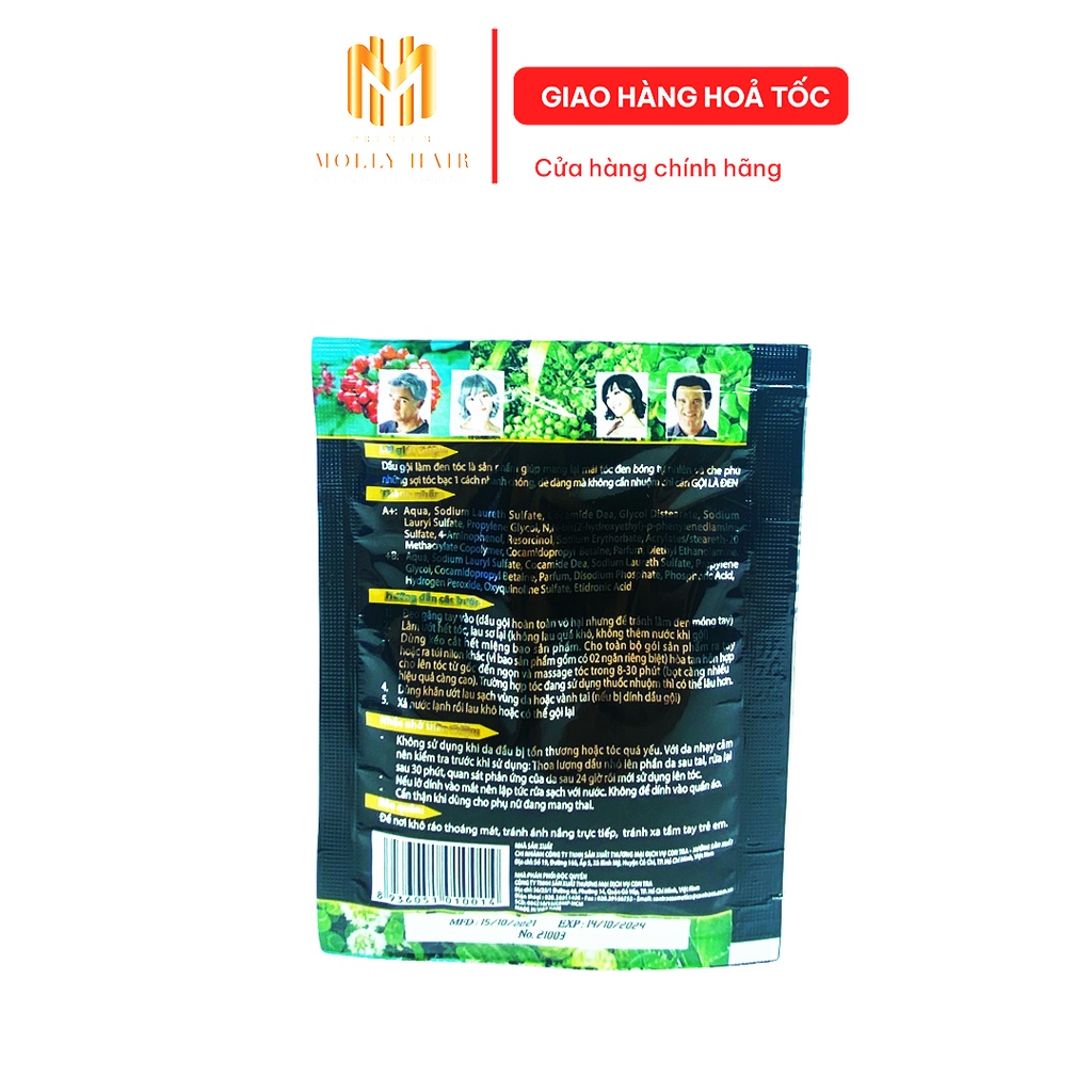 Dầu gội Mollyhair Matrix, gội đen chỉ trong lần đầu sử dụng 25ml