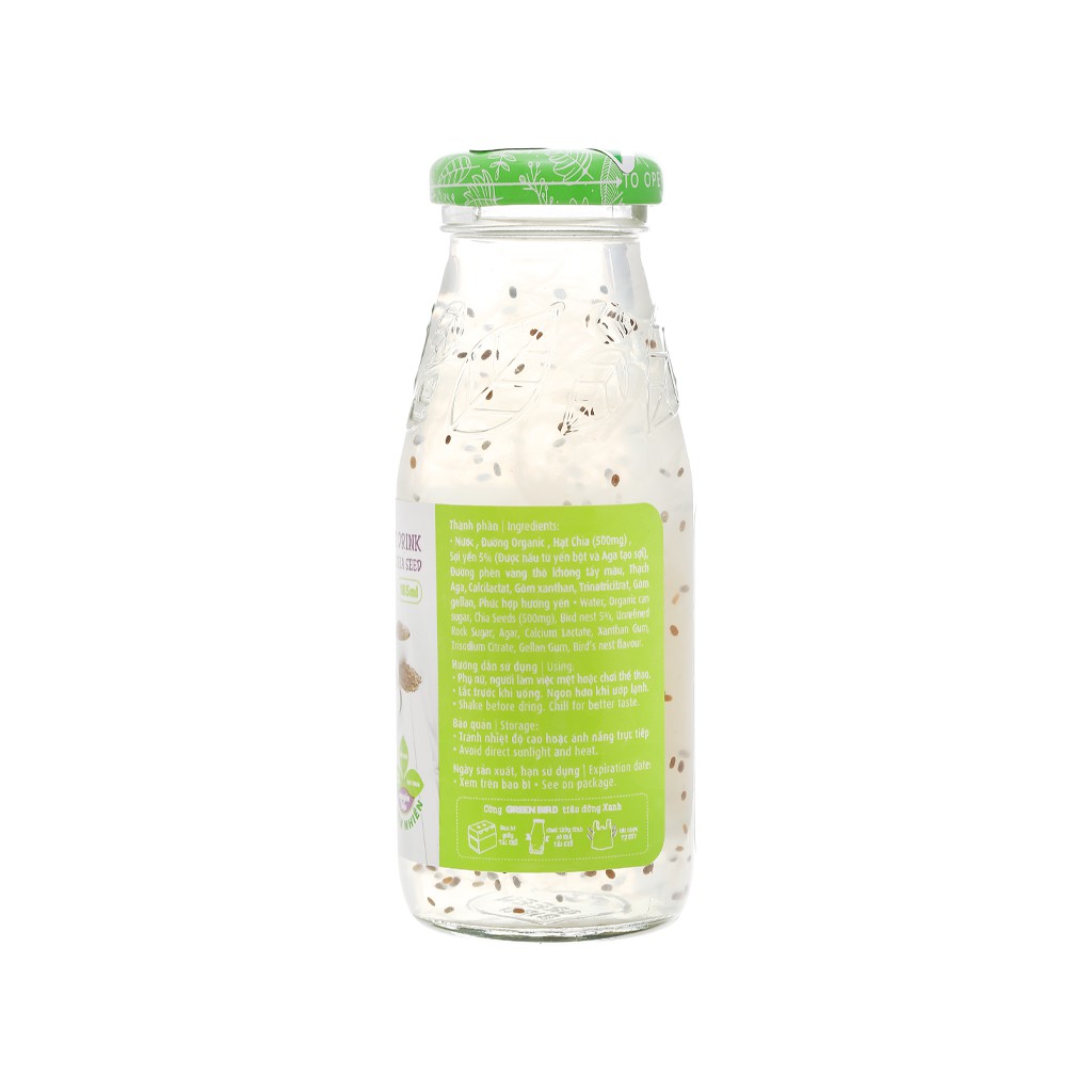 Nước yến sào Green Bird hạt chia 185ml