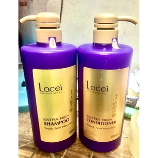 [MẪU MỚI] BỘ DẦU GỘI, DẦU XẢ PHỤC HỒI TÓC SIÊU MƯỢT LACEI EXTRA RICH MÀU TÍM 800MLx2