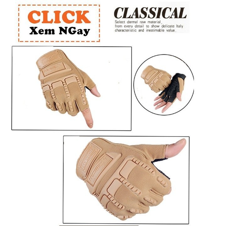 Găng tay nam ,bao tay nam cụt ngón lái xe du lịch phượt Mechanix Mpact