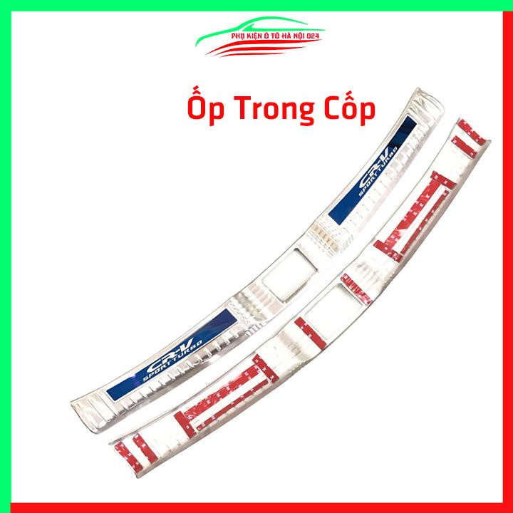 Ốp chống trầy cốp Honda CR-V 2017-2019 inox sáng bóng