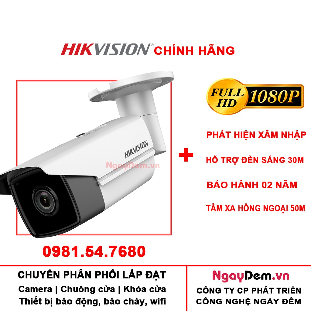 Camera Hikvision IP 2MP/4MP DS-2CD2T21G1 HD 1080P/2K - Hàng chính hãng bảo hành 24 tháng-NGAYĐEM.VN