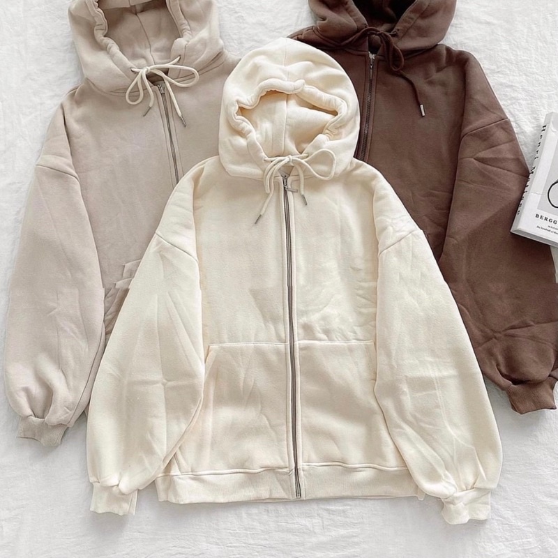 Áo khoác nỉ hoodie nam nữ oversize nhiều màu Ulzzang Unisex khoác ngoài 2 lớp dày form rộng Kozoda AK13