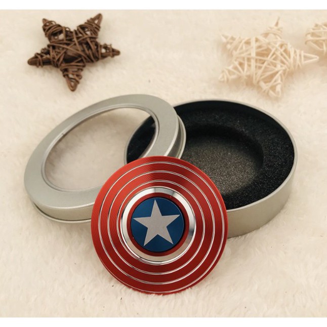 Đồ Chơi Con Quay Cao Cấp Fidget Spinner Captain America ( Đội Trưởng Mỹ ) Cực Chất