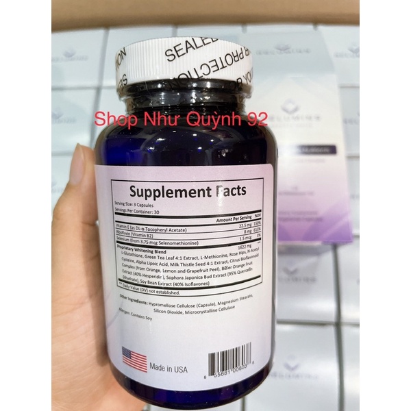 Viên uống trắng da Relumins Advance White 1650mg 90 viên của Mỹ