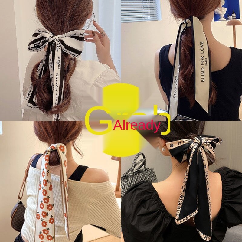 Dây Buộc Tóc Vải Lụa Ruy Băng Thắt Nơ Ruy Băng Dài Kiểu Hàn Quốc Thời Trang Cho Nữ