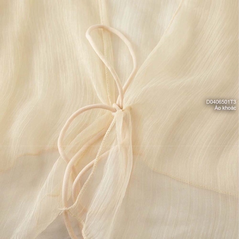 Áo khoác tơ mỏng thắt dây TT0406