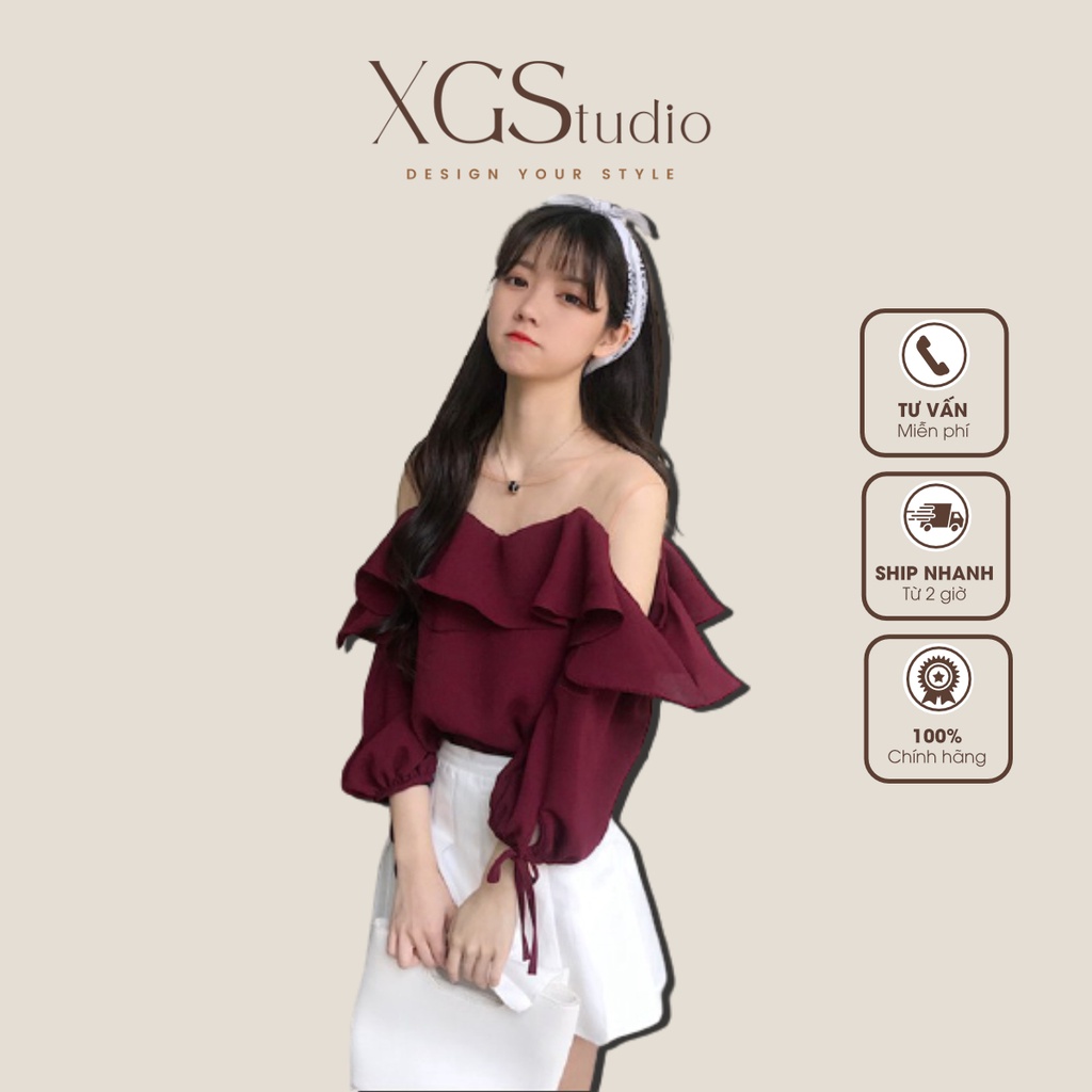 Áo trễ vai tiểu thư cực xinh xắn Ulzzang - A390 (có ảnh thật)