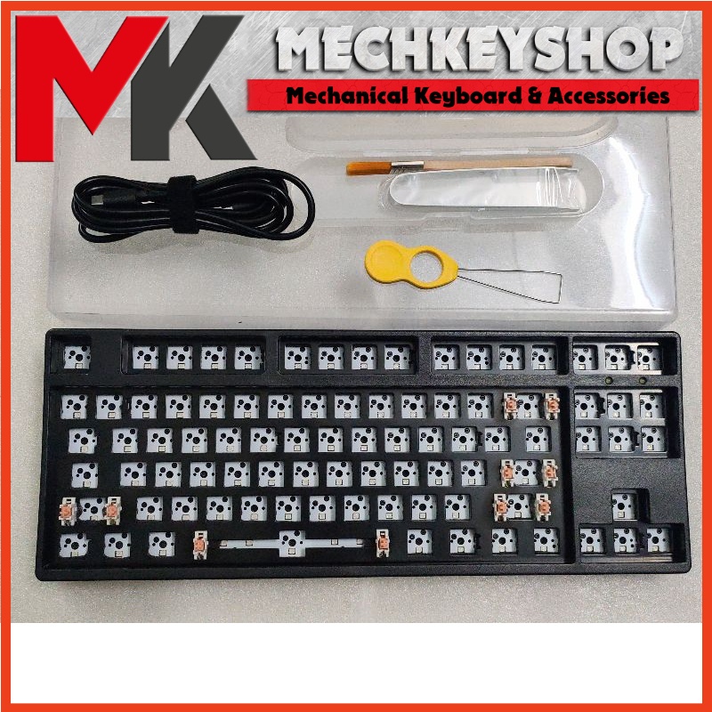 ✶✽◕Bộ kit bàn phím cơ Pila87 keymap VIA, hot swap xuôi, RGB