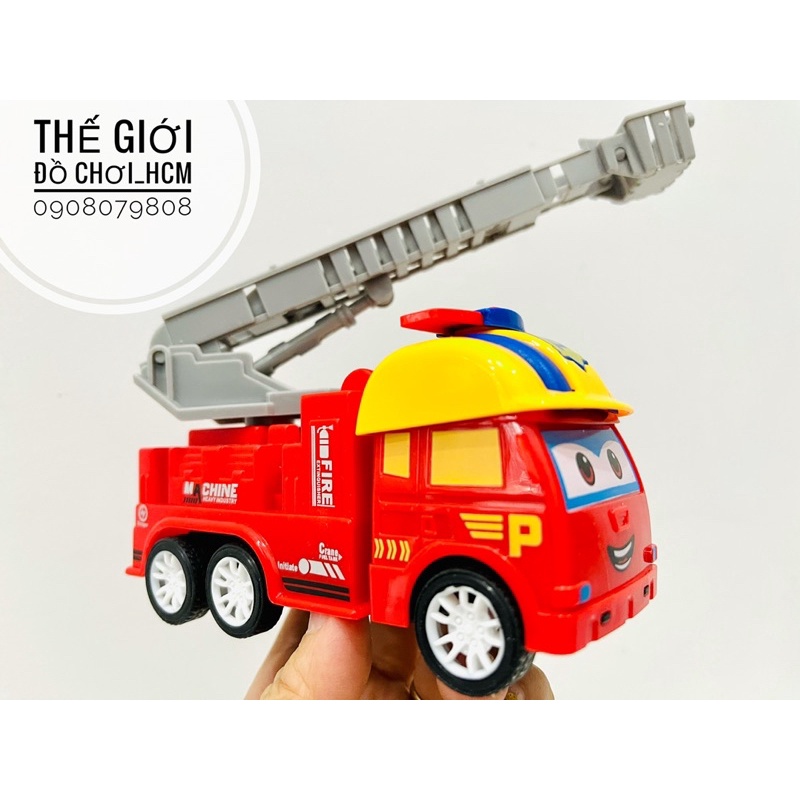 [TRỢ GIÁ-RẤT ĐẸP] Đồ chơi xe cứu hoả, xe công trình, xe môi trường robocar poli dành cho bé thích khám phá mô hình xe