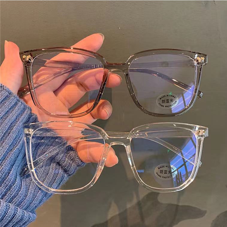 Mắt kính giả cận nam nữ gọng vuông đổi màu chống ánh sáng xanh, kính mát thời trang đẹp siêu nhẹ siêu bền giá rẻ 072