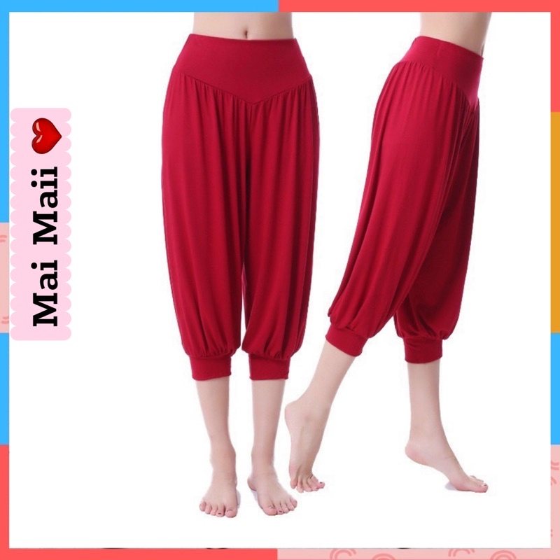Quần thể thao nữ, quần alibaba dáng lửng chất thun co dãn tập Yoga, zumba....