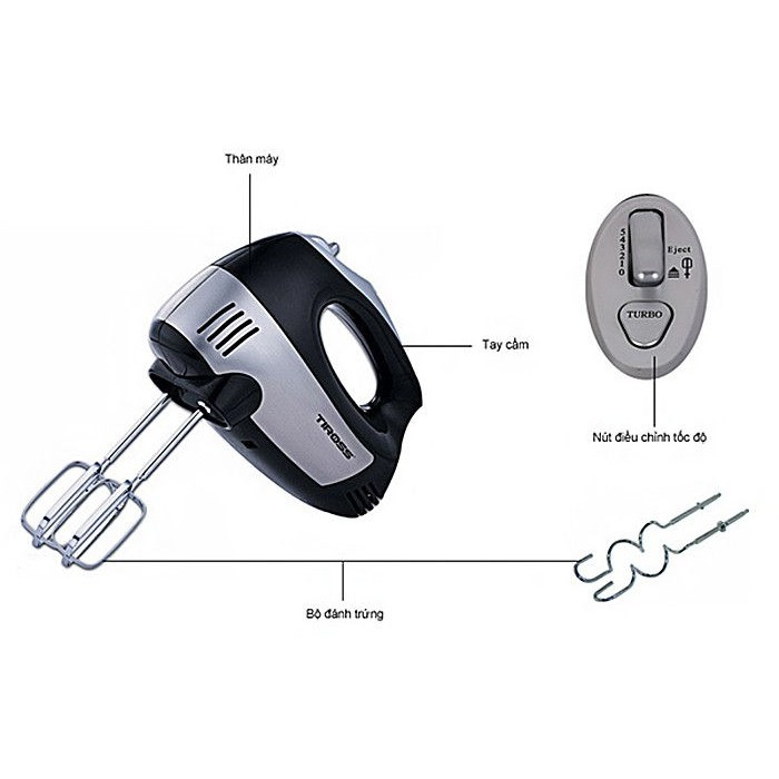 Máy đánh trứng Tiross TS5400