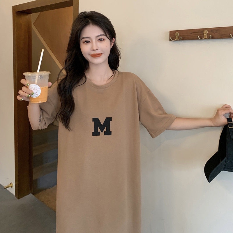 Đầm Ngủ Dài Dáng Rộng Tay Ngắn Phong Cách Hàn Quốc Thời Trang Mùa Hè Mới Cho Nữ
