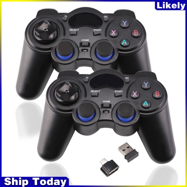 Bộ 2 Tay Cầm Chơi Game Không Dây 2.4g Chất Lượng Cao