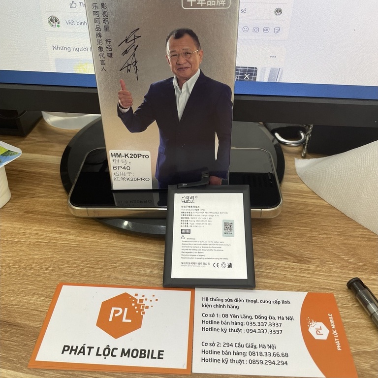 Pin Xiaomi remdi K20 Pro Mã BP40  Lehehe Dung lượng Cao $.500mah