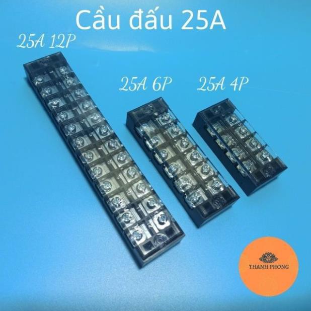 Cầu Đấu Điện Domino Đủ Kích Cỡ 15A 25A 45A 4P 6P 12P