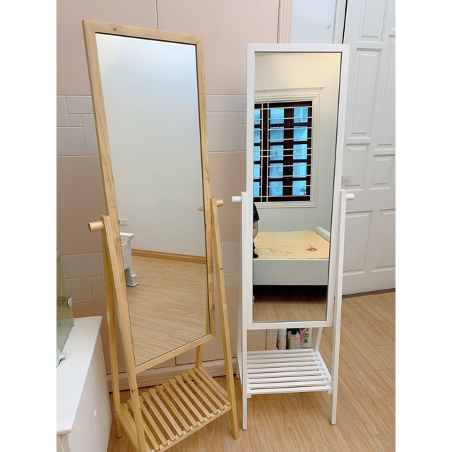 Gương Soi Toàn Thân Phối Kệ Shelf Mirror Nội thất kiểu hàn lắp ráp