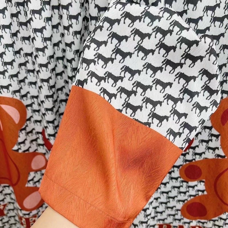 BỘ PIJAMA LỤA XƯỚC CAO CẤP MULISI GẤU KISS