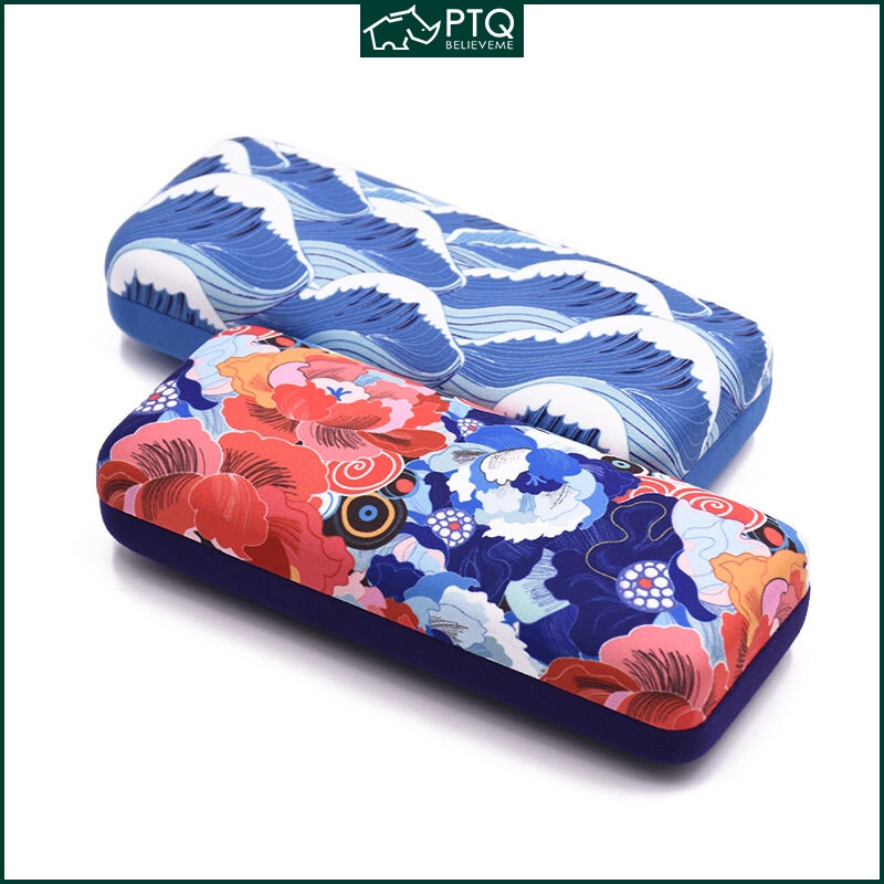 Hộp Đựng Mắt Kính Bằng Sợi Microfiber Chất Lượng Cao Họa Tiết Hoa Thời Trang Unisex