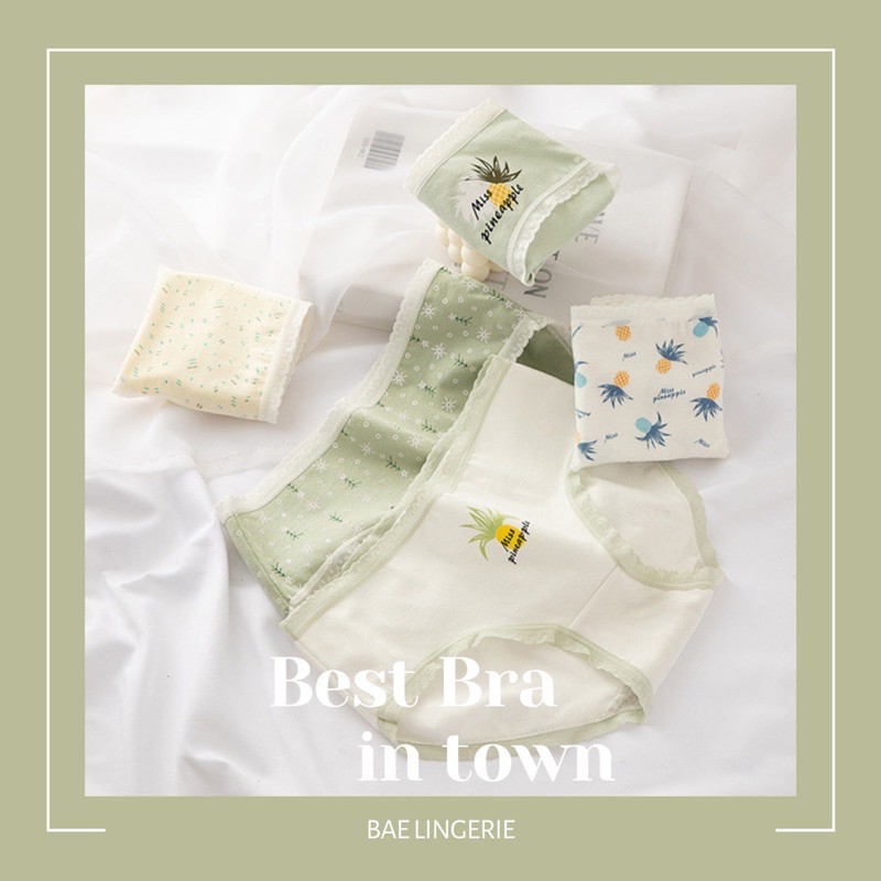 (Có chọn màu) Quần lót nữ cotton thun dễ thương lưng vừa PINEAPPLE - Bae Lingerie | BigBuy360 - bigbuy360.vn