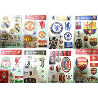 Bộ sticker Decal dán các CLB bóng đá