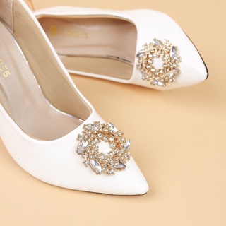 GIÀY CAO GÓT ĐÍNH ĐÁ NGUYỆT QUẾ, CAO 5-7cm, ĐEN, TRẮNG, NUDE, XANH [LC36]