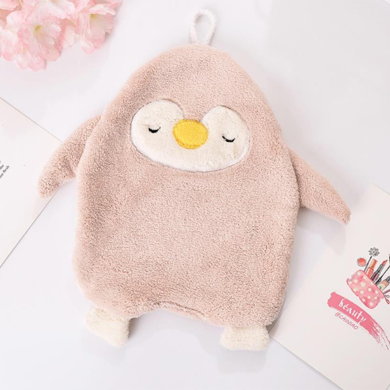 Khăn lau tay treo bếp đa năng siêu mềm hình thú dễ thương có móc treo