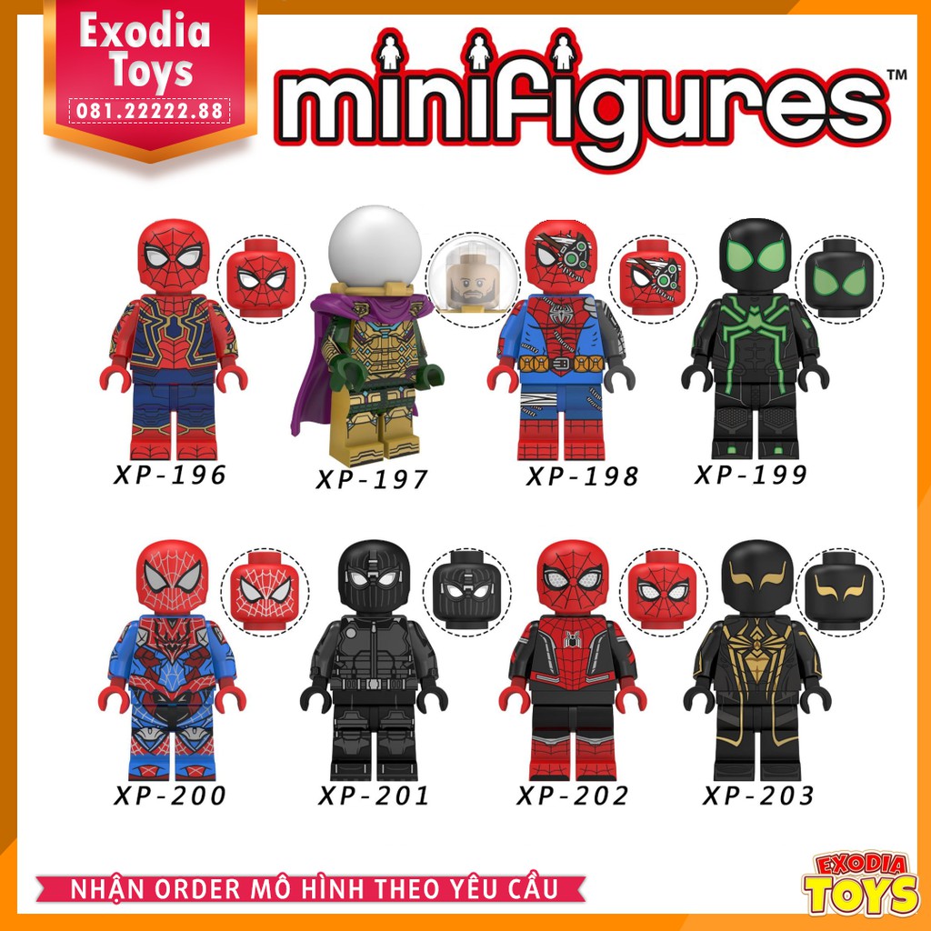 Xếp hình minifigure siêu anh hùng Người Nhện Spider-Man : Far From Home - Đồ Chơi Lắp Ghép Sáng Tạo - KT1027