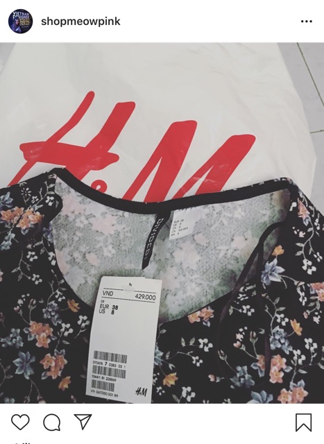 Pass Đầm hoa nhí H&M