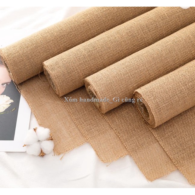 Vải bố đay thưa , khổ 1m2, vải đay, vải bố, làm phông nền chụp ảnh, rèm cửa, handmade, decor, trải bàn, dài 1m