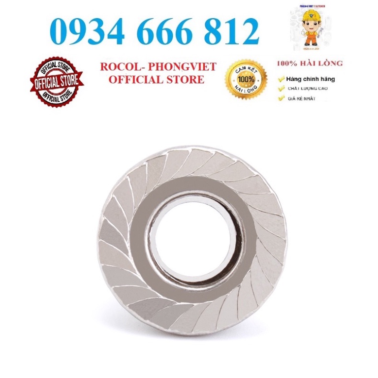 Set 50c và 10c Đai ốc liền long đen Inox201 M4,M5, M6, M8