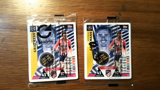 Thẻ Match Attax Champions League 2018-19 [Giá áp dụng cho từng thẻ]