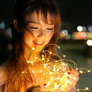 Dây đèn đom đóm 1 mét dùng pin, đèn led fairylight