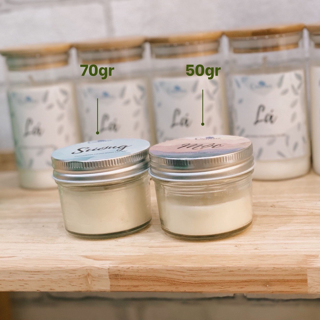 Set 4 Quà Tặng Sinh Nhật Nến Thơm OnaTree Gốm 5 Nến Nhỏ Size 50g/70g