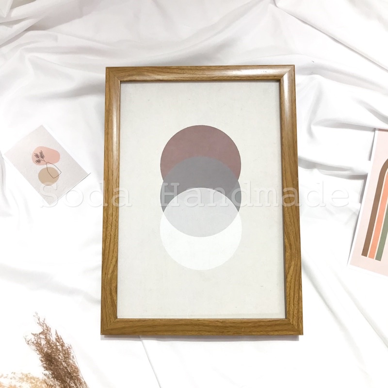 (Tặng kèm tranh)Khung ảnh phong cách Vintage Minimalism Bắc Âu Tối Giản