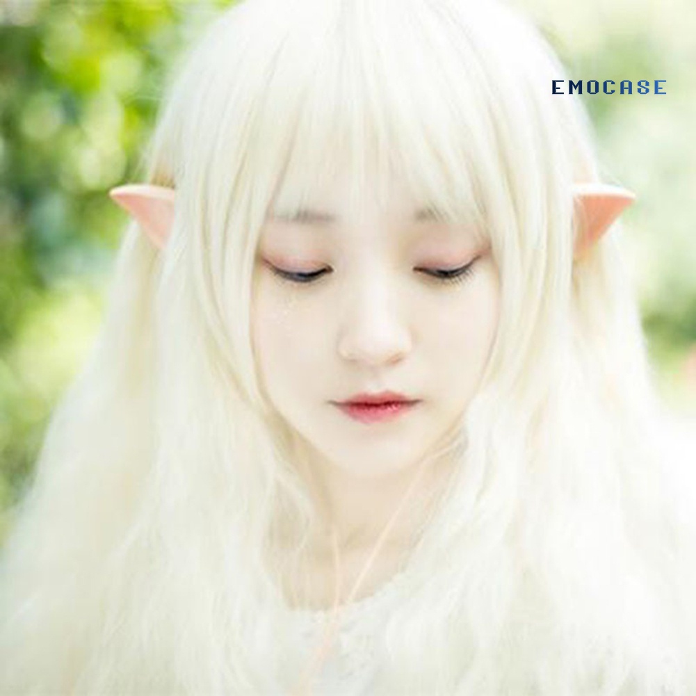 1 Đôi Tai Yêu Tinh Nhân Tạo Dài Mềm Mại Dùng Hóa Trang Tiệc Halloween