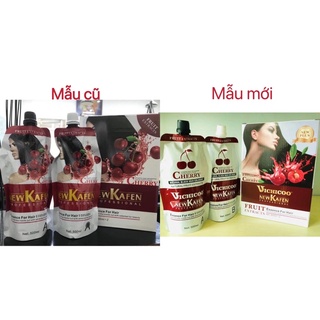 Nhuộm phủ bạc thảo dược cao cấp cherry kafen hai màu đen - nâu